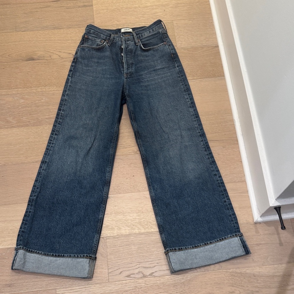 Agolde Dark Blue Flare Jeans